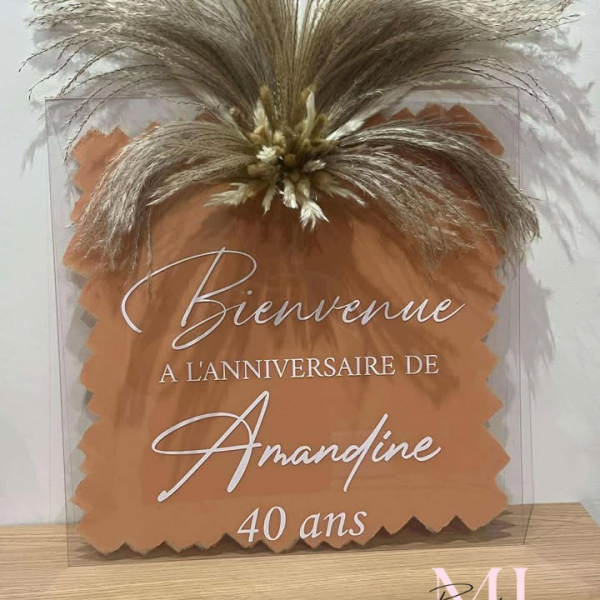 panneau de bienvenue mariage baptême anniversaire sur guines