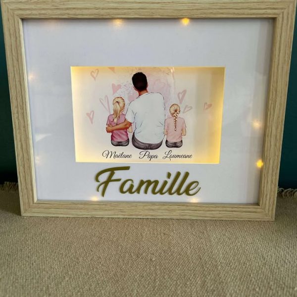 cadre led famille