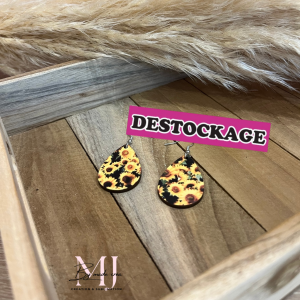 boucles d'oreilles tournesol déstockage